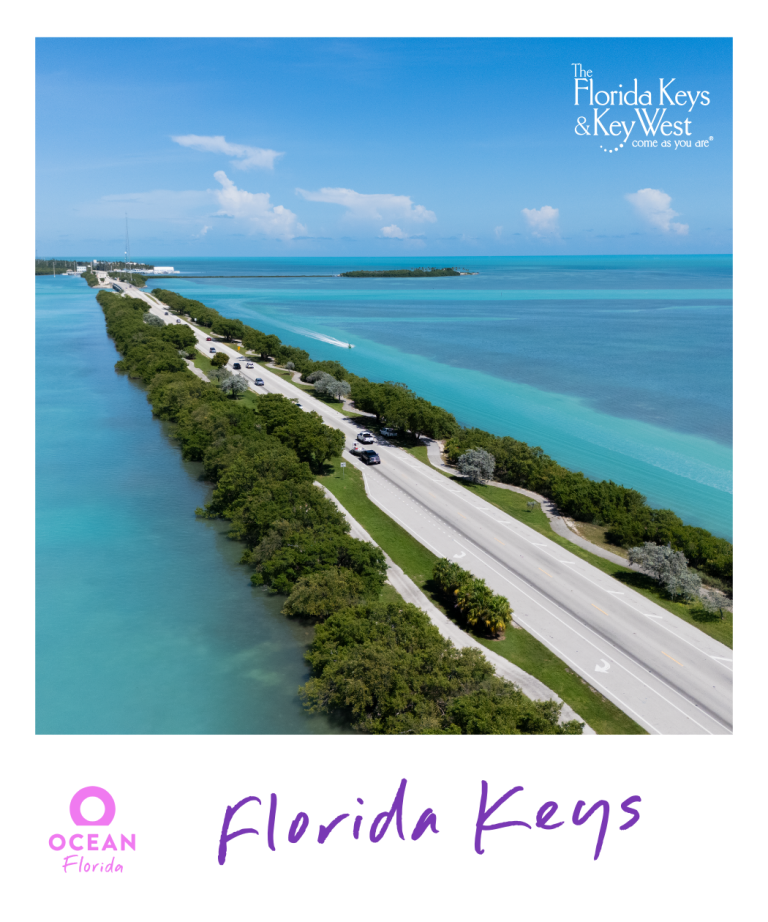 Florida Keys Holiday Overseas Highway through the Florida Keys surrounded by turquoise ocean