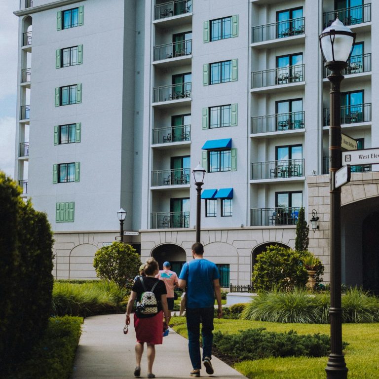 Choosing the Right Holiday Hotel Guests walking towards a holiday hotel