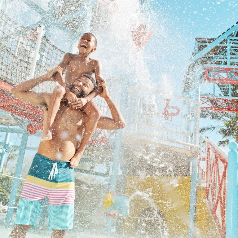 Family Florida Holiday Family enjoying a water park during a Florida holiday